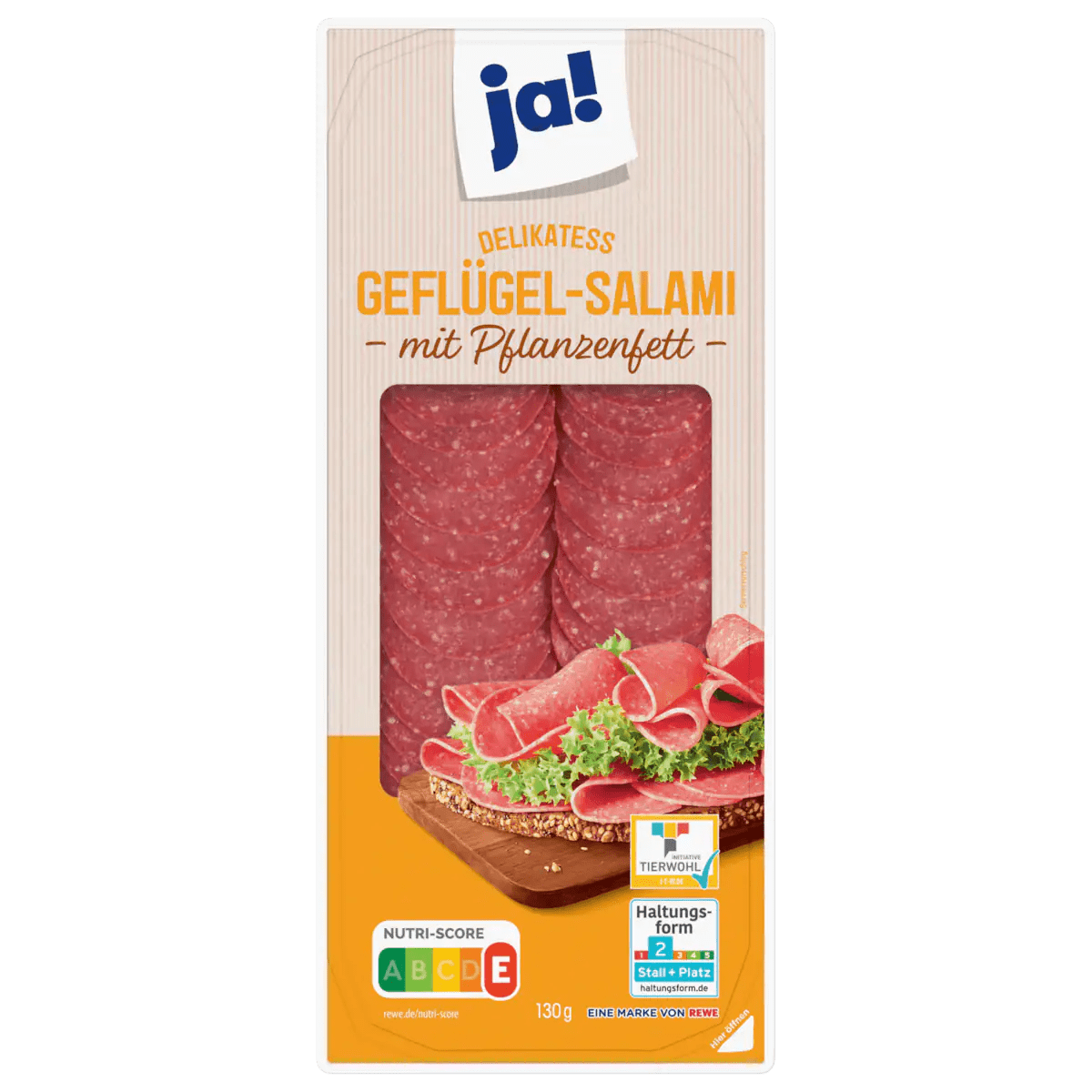 ja! Geflügelsalami geräuchert 130g bei REWE online bestellen!