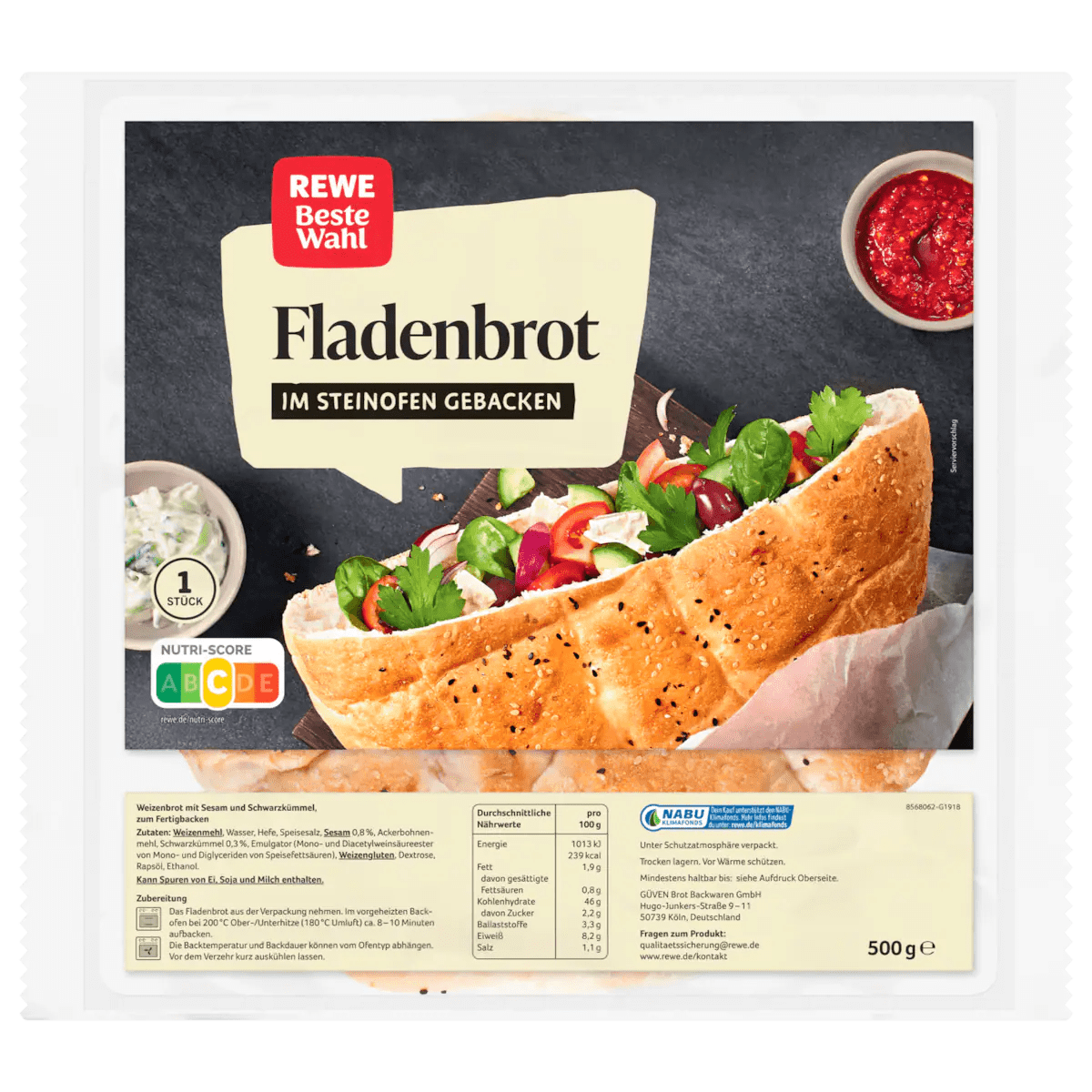 REWE Beste Wahl Fladenbrot 500g bei REWE online bestellen!