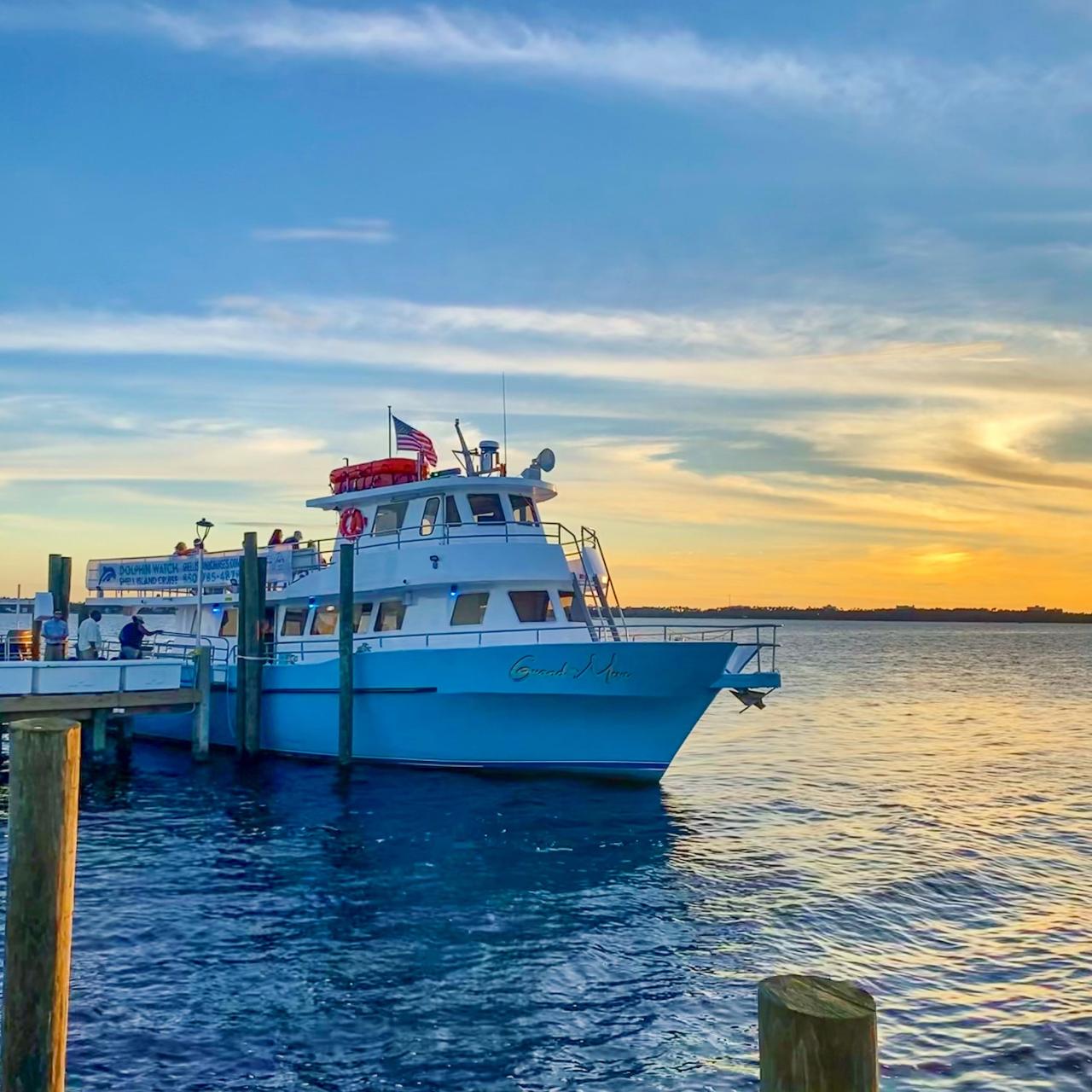Sunset Dolphin Cruise GrandMere Shell Island Cruises at Papa Joe's