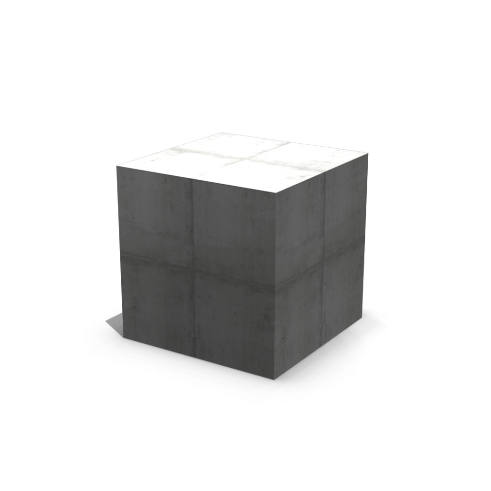 Concrete cube Design and Decorate Your Room in 3D