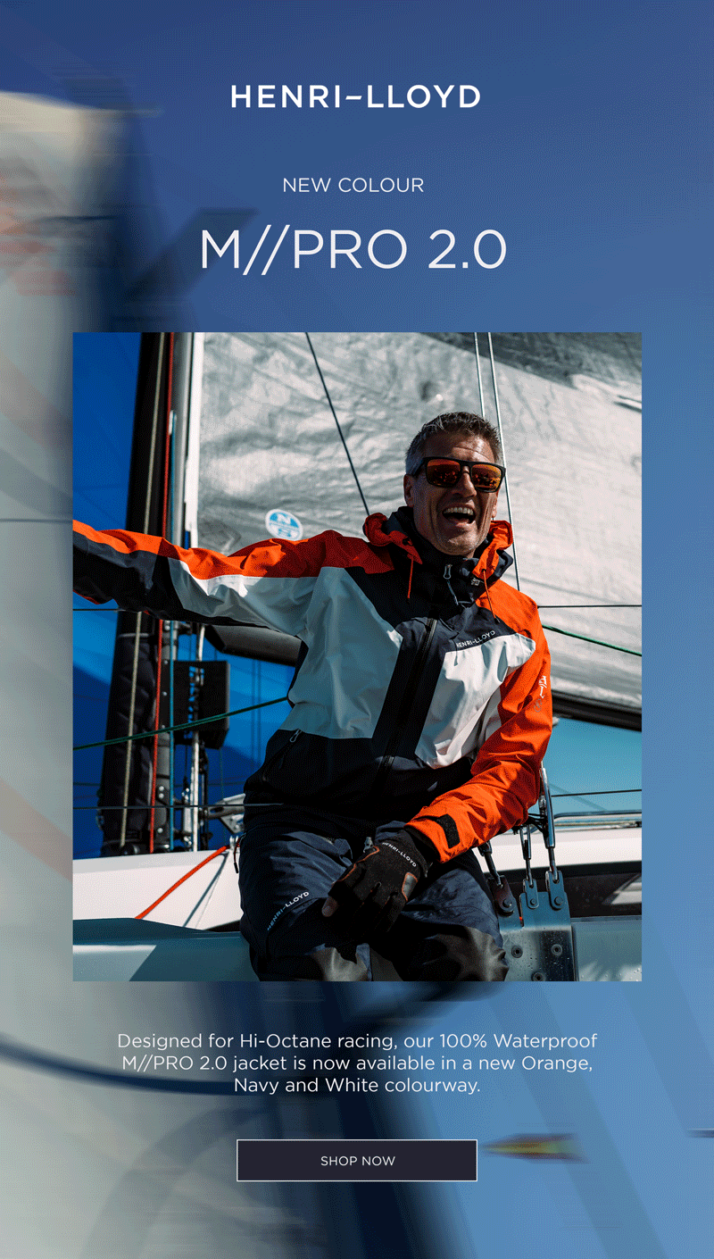 Henri Lloyd M//PRO 2.0 jacket is now available in a new colourway