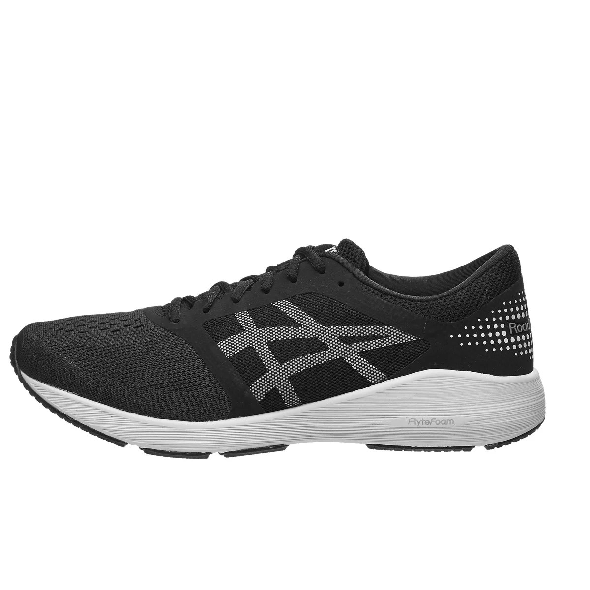ASICS Roadhawk FF Men's Shoes Black/White/Silver 360° View Running Warehouse