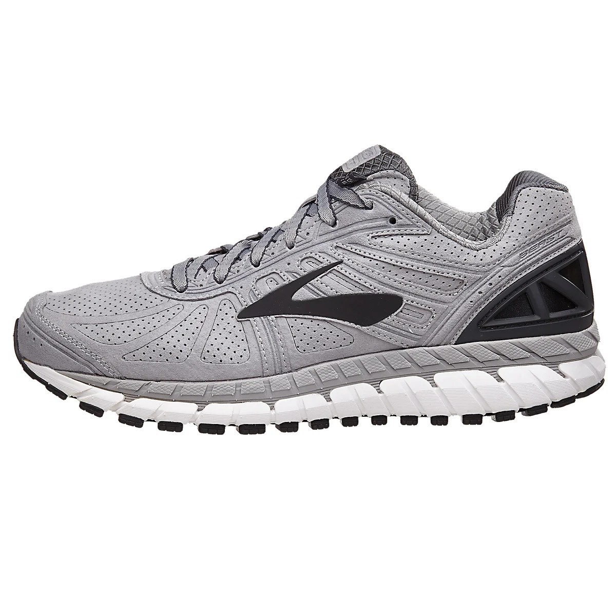 Brooks Beast 16 Men's Shoes Suede/Silver/Anthracite 360° View Running