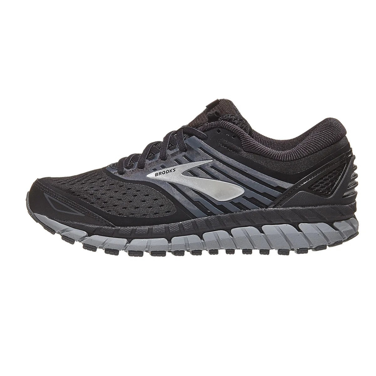 Brooks Beast 18 Men's Shoes Black/Grey/Silver 360° View Running Warehouse