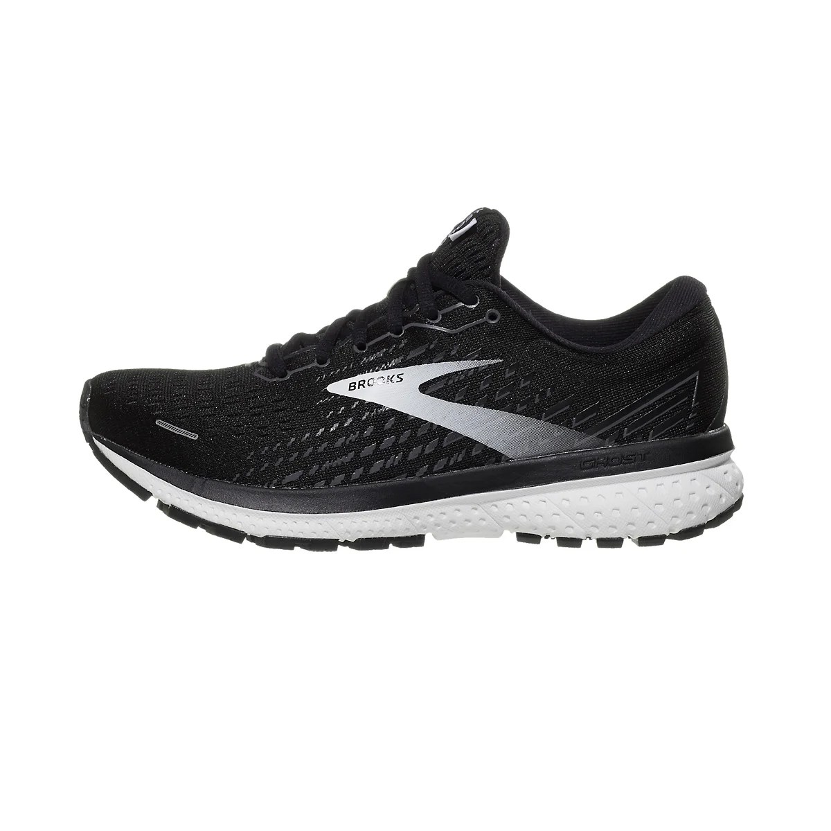 Brooks Ghost 13 Women's Shoes Black/Pearl/White 360° View Running Warehouse