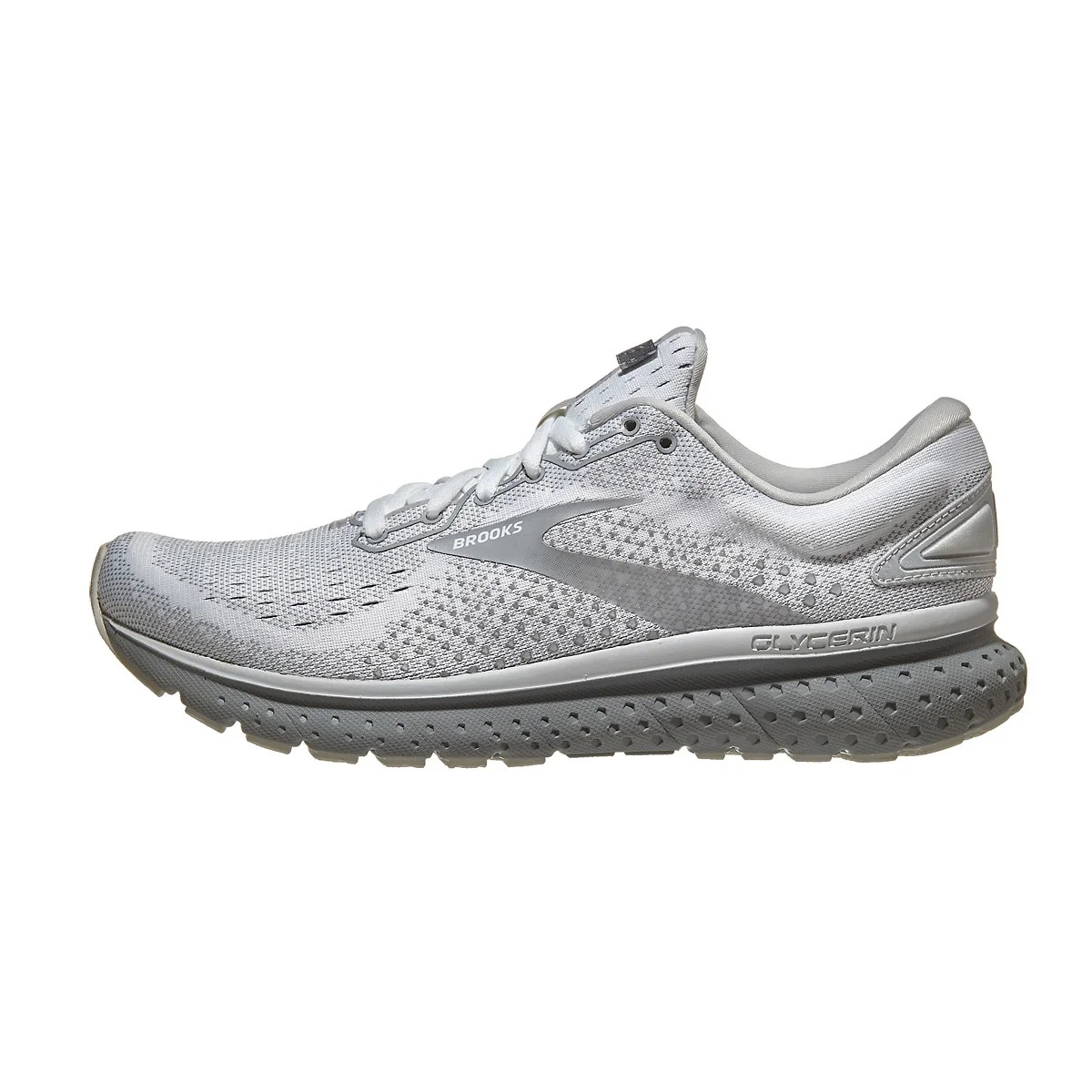 Brooks Glycerin 18 Women's Shoes White/Grey/Primer 360° View Running