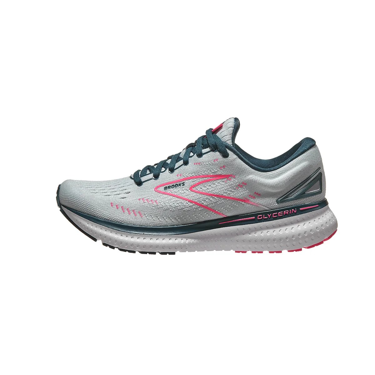 Brooks Glycerin 19 Women's Shoes Ice Flow/Navy/Pink 360° View Running
