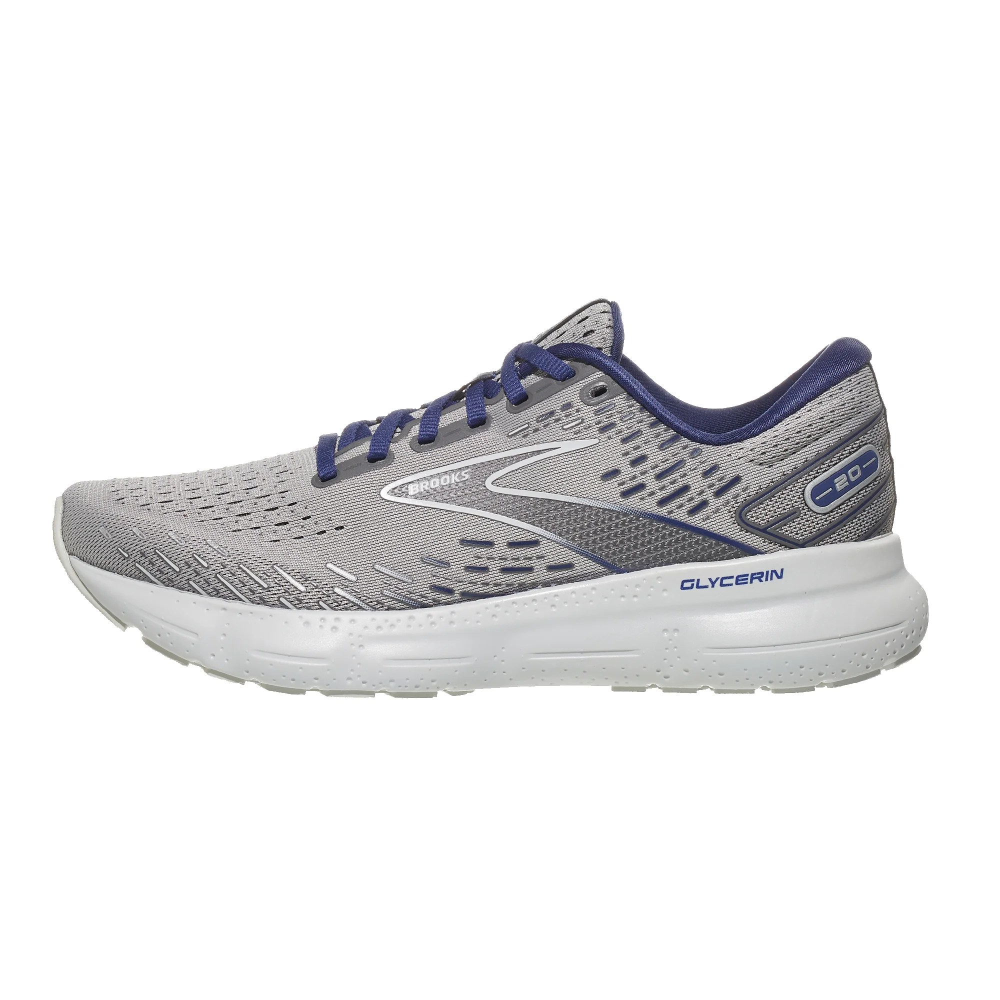 Brooks Glycerin 20 Men's Shoes Alloy/Grey/Blue Depths 360° View