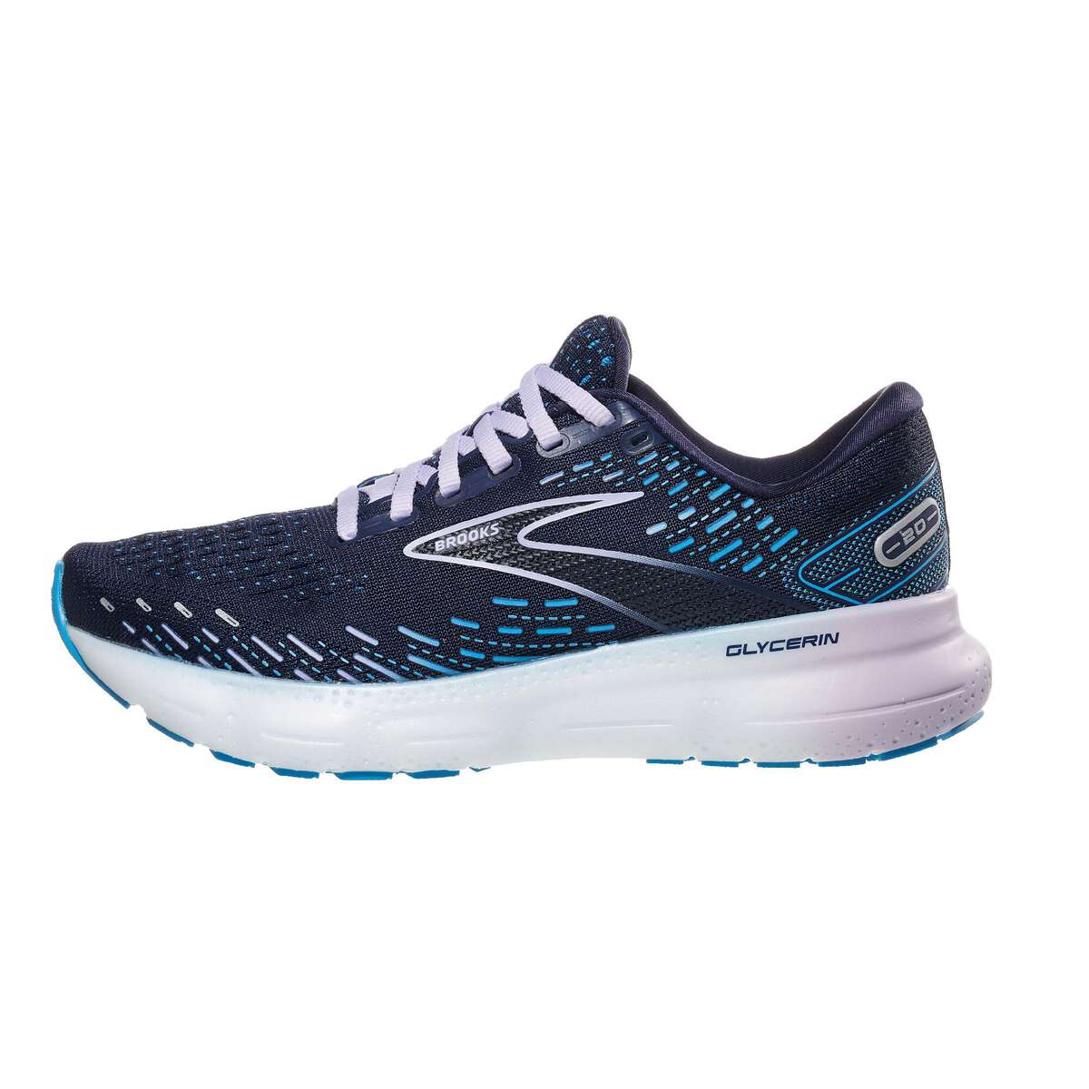 Brooks Glycerin 20 Women's Shoes Peacoat/Ocean/Lilac 360° View Tennis
