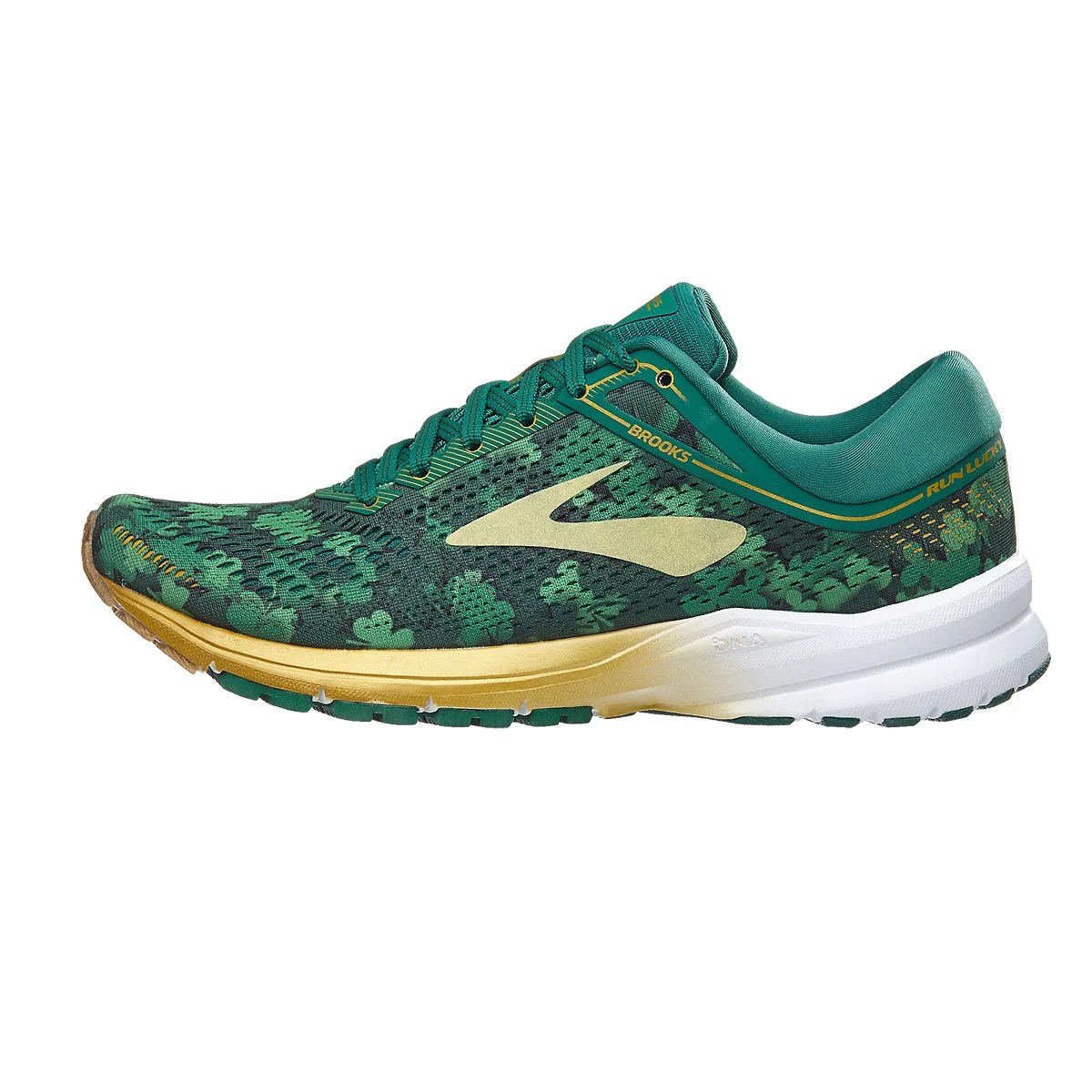Brooks Launch 5 The Run Lucky Men's Shoes Green/Gold 360° View