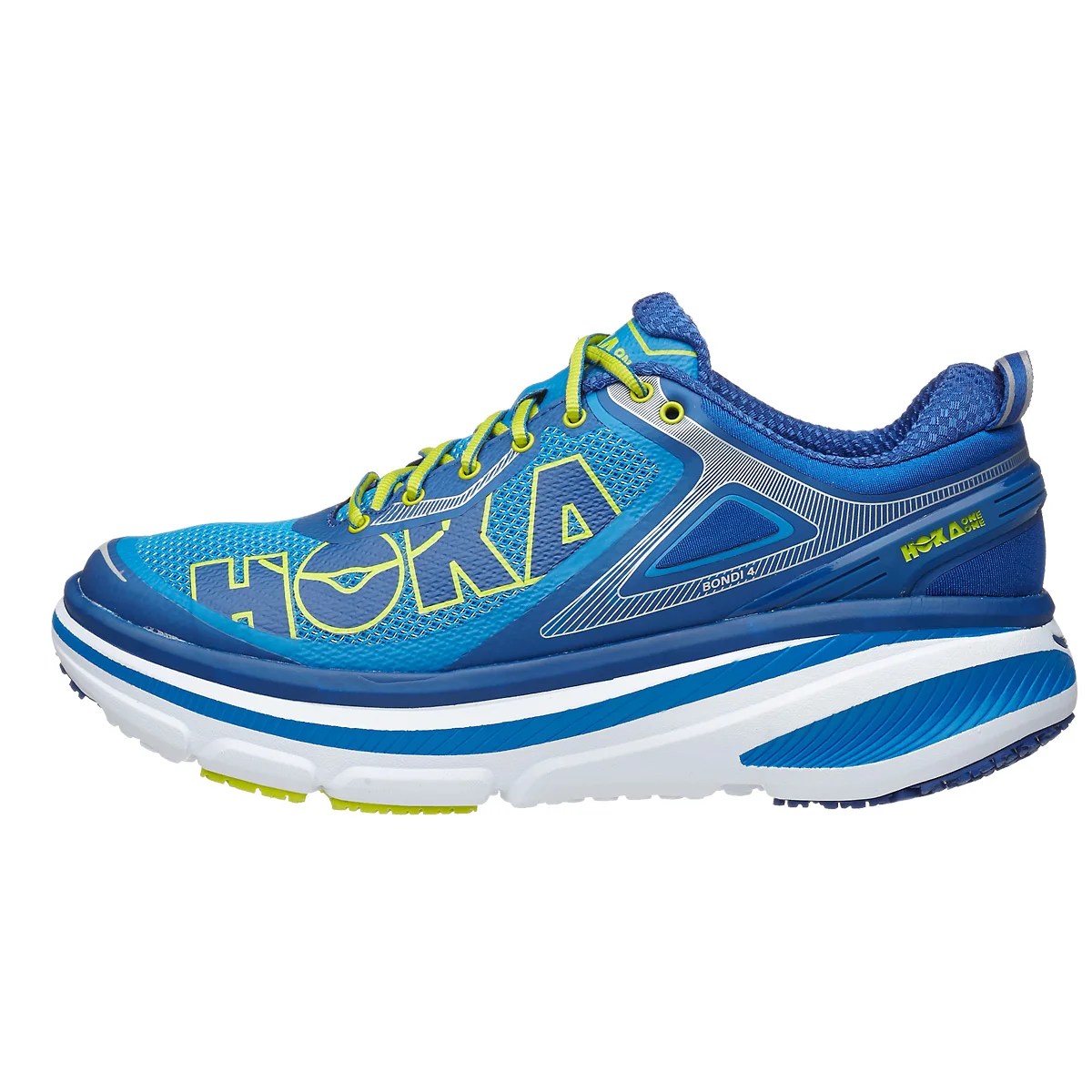 HOKA ONE ONE Bondi 4 Men's Shoes Dir Blue/True Blue 360° View Running