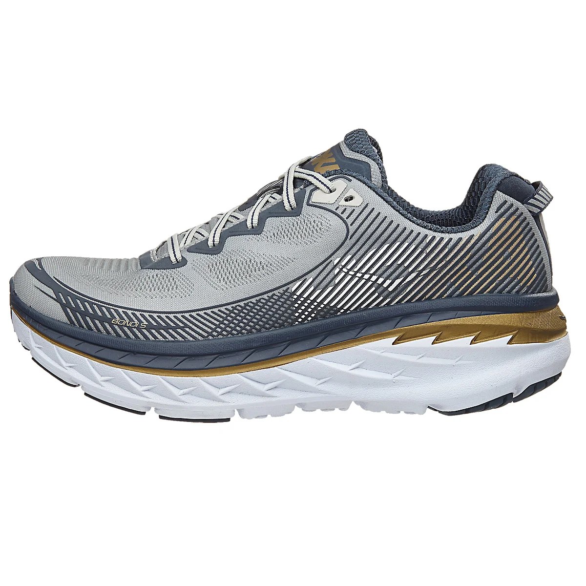 HOKA ONE ONE Bondi 5 Men's Shoes Cool Grey/Midnight 360° View Running