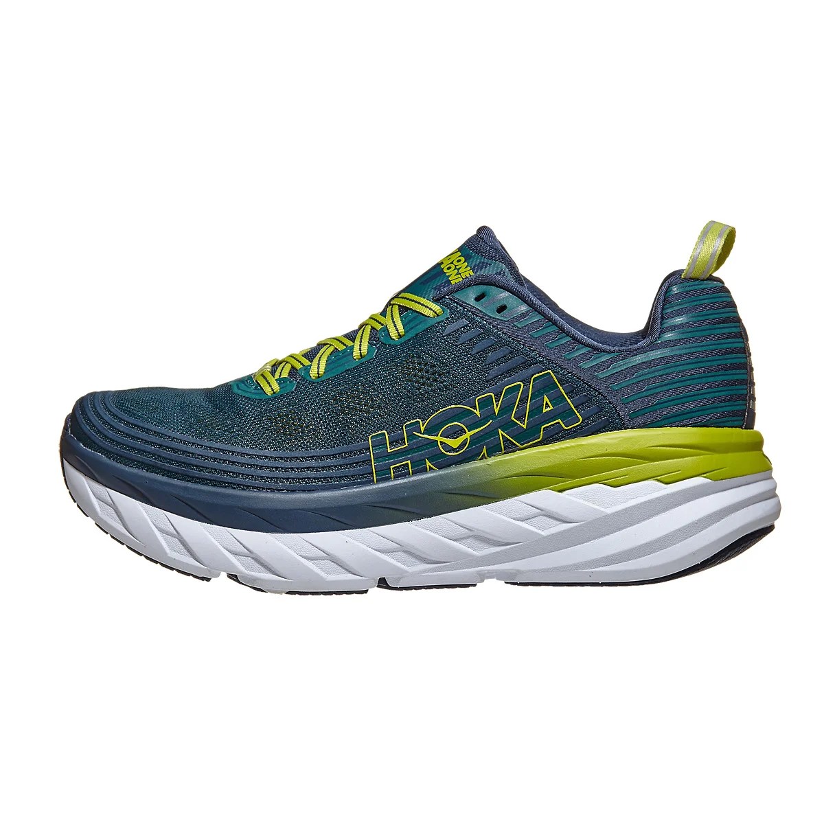 HOKA ONE ONE Bondi 6 Men's Shoes Deep Teal/Green Oasis 360° View