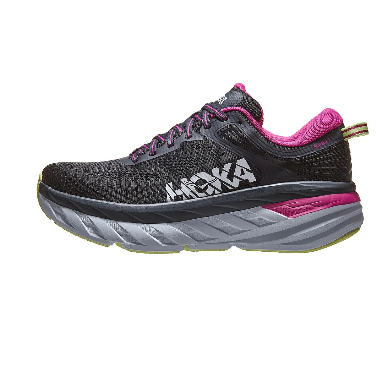 HOKA Bondi 7 Women's Shoes Blue Graphite 360° View Running Warehouse