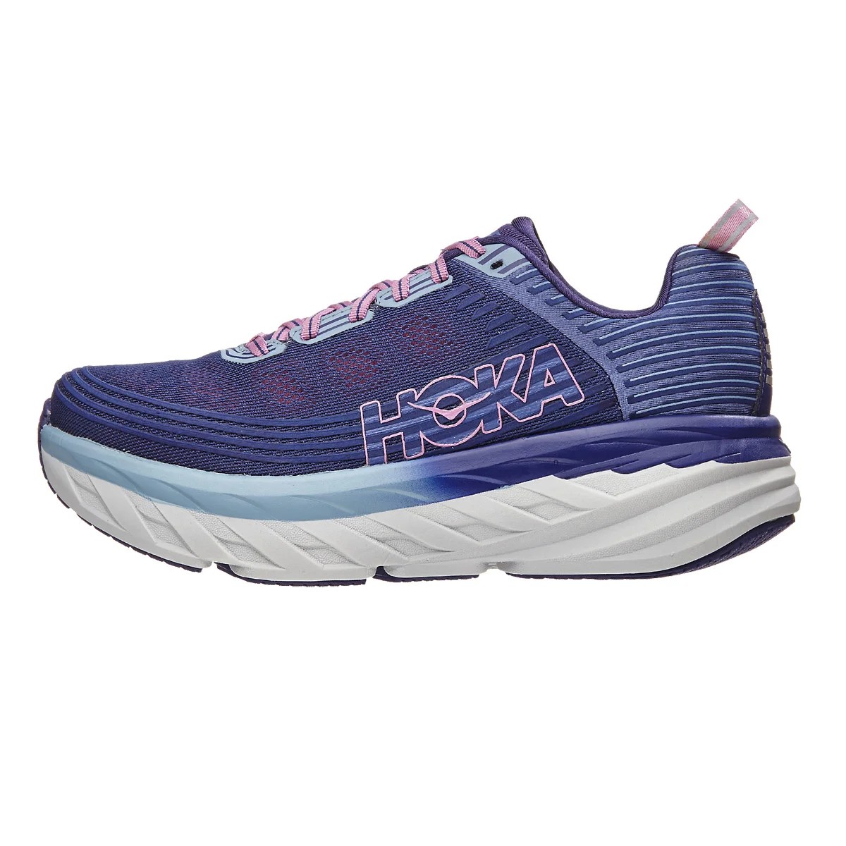 HOKA ONE ONE Bondi 6 Women's Shoes Marlin/Blue Ribbo 360° View Running Warehouse