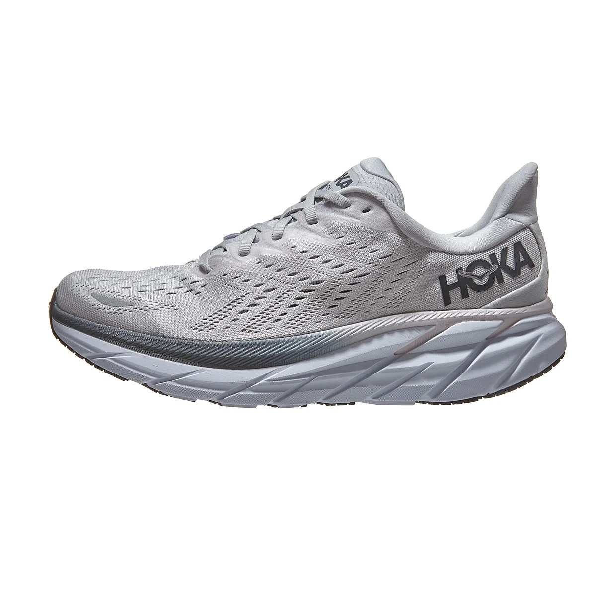 HOKA Clifton 8 Men's Shoes Lunar Rock/Nimbus 360° View Running Warehouse