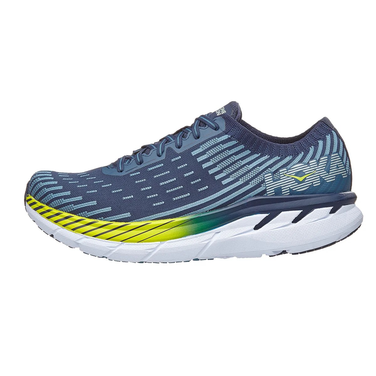 HOKA ONE ONE Clifton 5 Knit Men's Shoes Black Iris/B 360° View