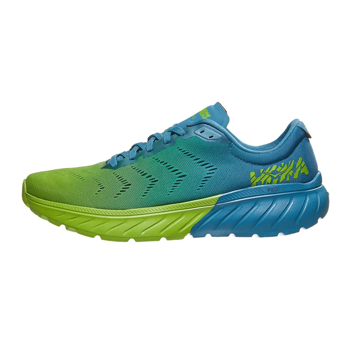 HOKA ONE ONE Mach 2 Men's Shoes Storm Blue/Lime Gree 360° View