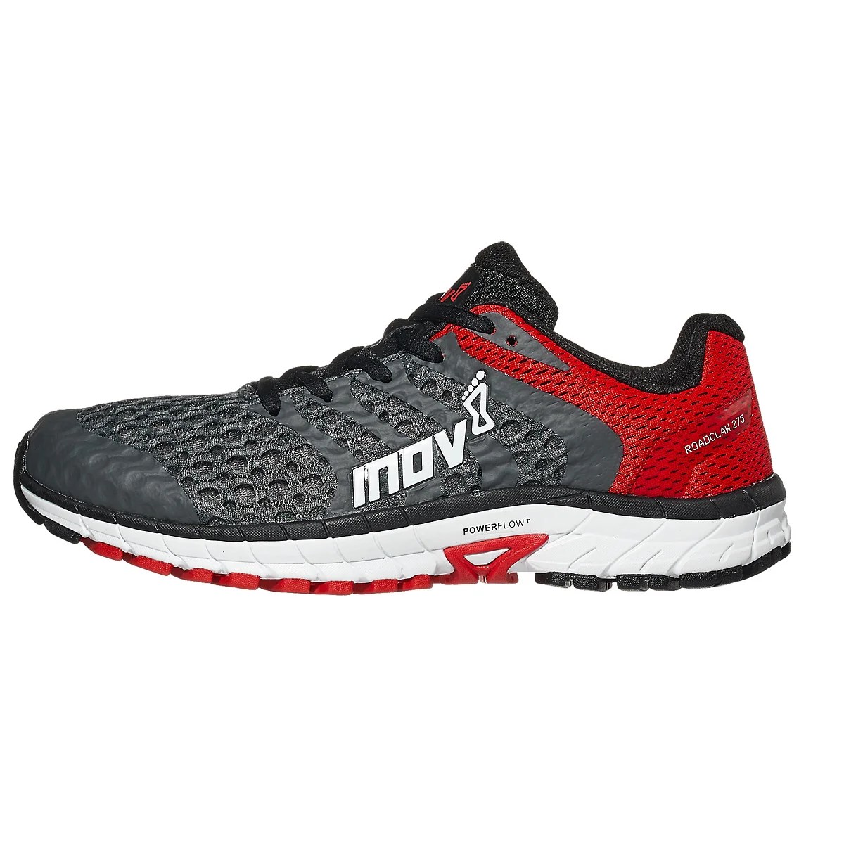 inov8 Roadclaw 275 Men's Shoes Grey/Red 360° View Running Warehouse