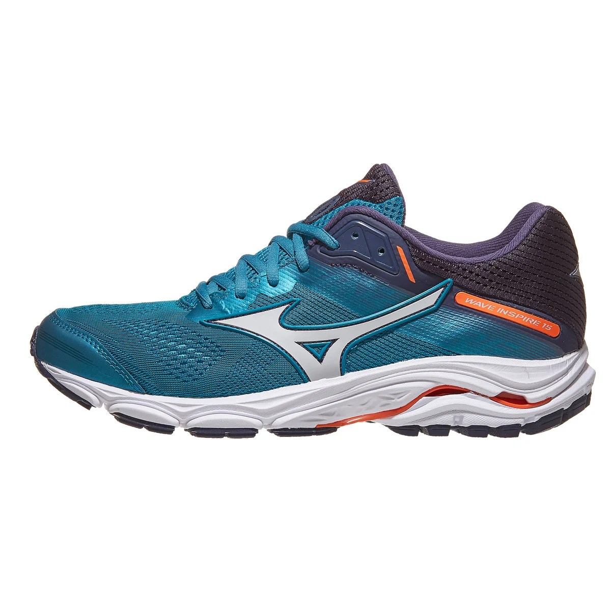 Mizuno Wave Inspire 15 Men's Shoes Ocean Depths/Clou 360° View