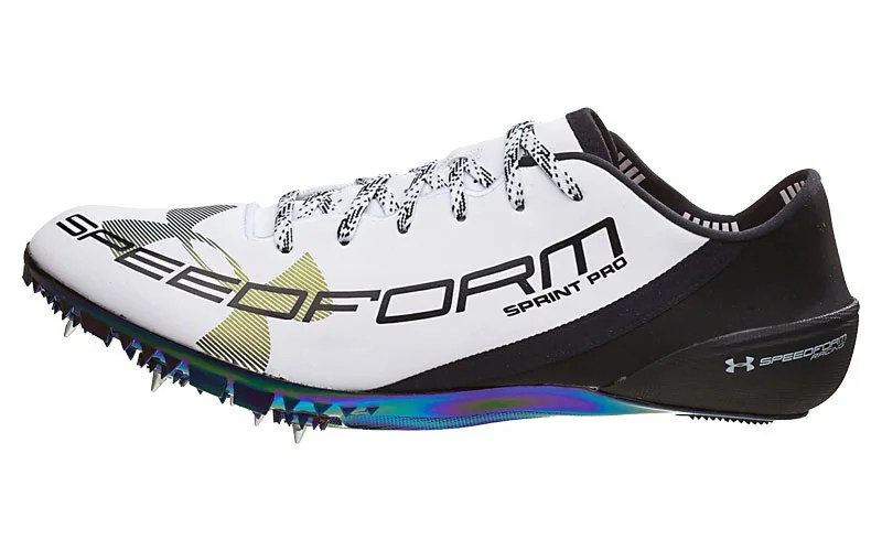 Under Armour Speedform Sprint Pro Men's Spikes Wht/ 360° View Running
