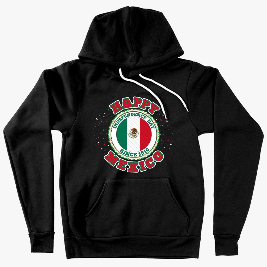 Sponge Fleece Happy Independence Day Mexico Hoodie Mexico Hoodie Mexican Independence Day