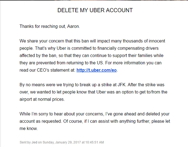 As Thousands Delete Their Uber Apps Over JFK Story, Uber Denies Trying
