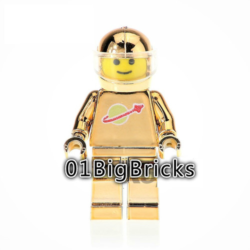 01BigBricks Custom Gold Spaceman Mascotgures Fit Lego