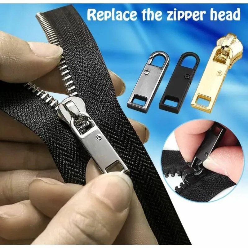 ES537 Metal Zipper Head Replacement Detachable Zipper Repair Kit