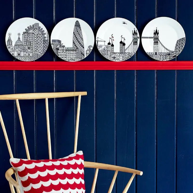 Royal Doulton 皇家道爾頓 London Calling 倫敦印象系列 22cm平盤4件組