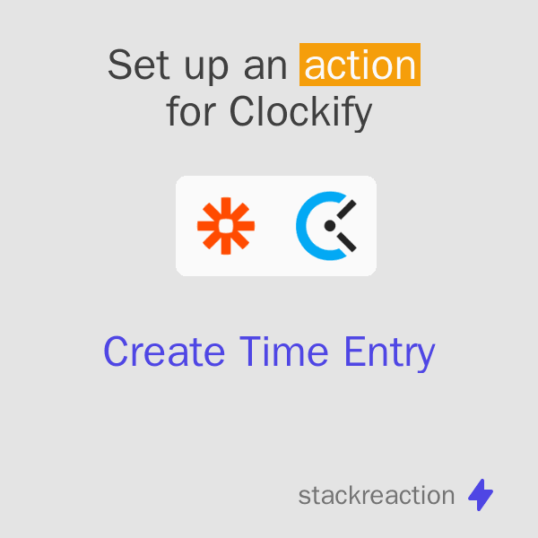 Create Clockify time entries from new calendar event starts in