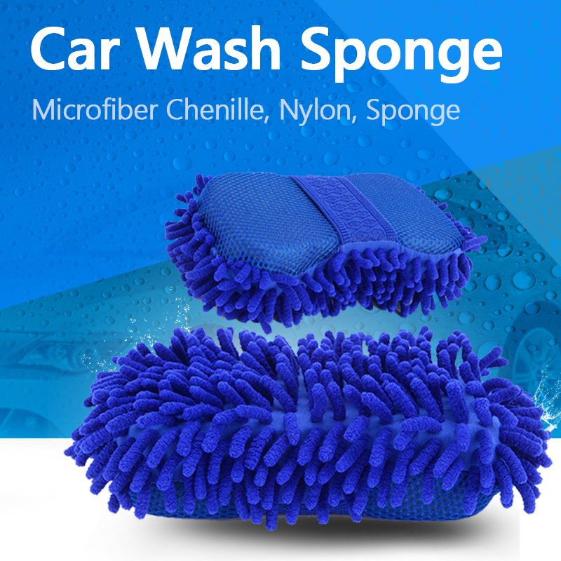 Chenille Microfiber Car Wash Sponge for Washing Car Truck SUV Motorcycle