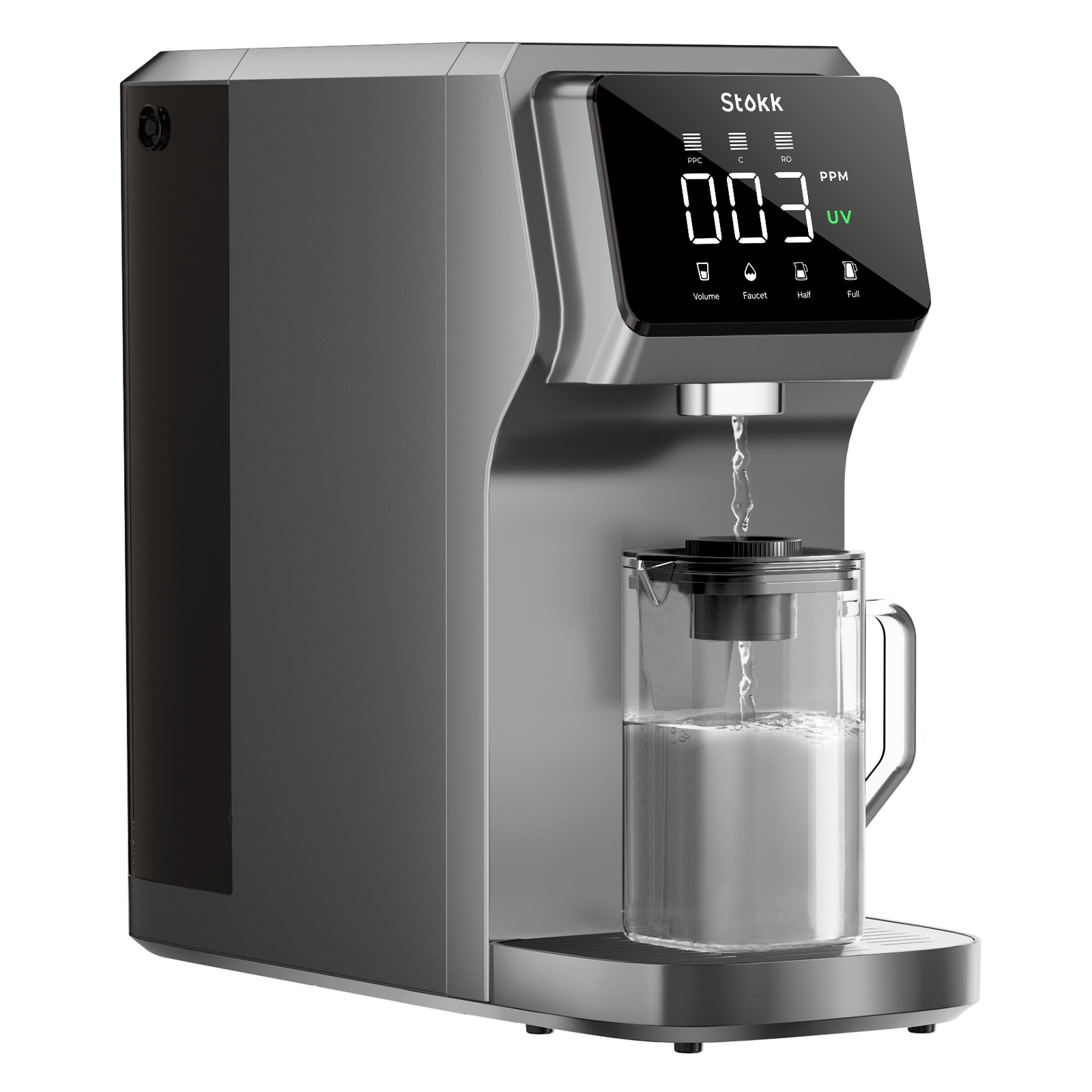 Stokk T1 UV Countertop Reverse Osmosis Water Filter, Carafe Alkaline