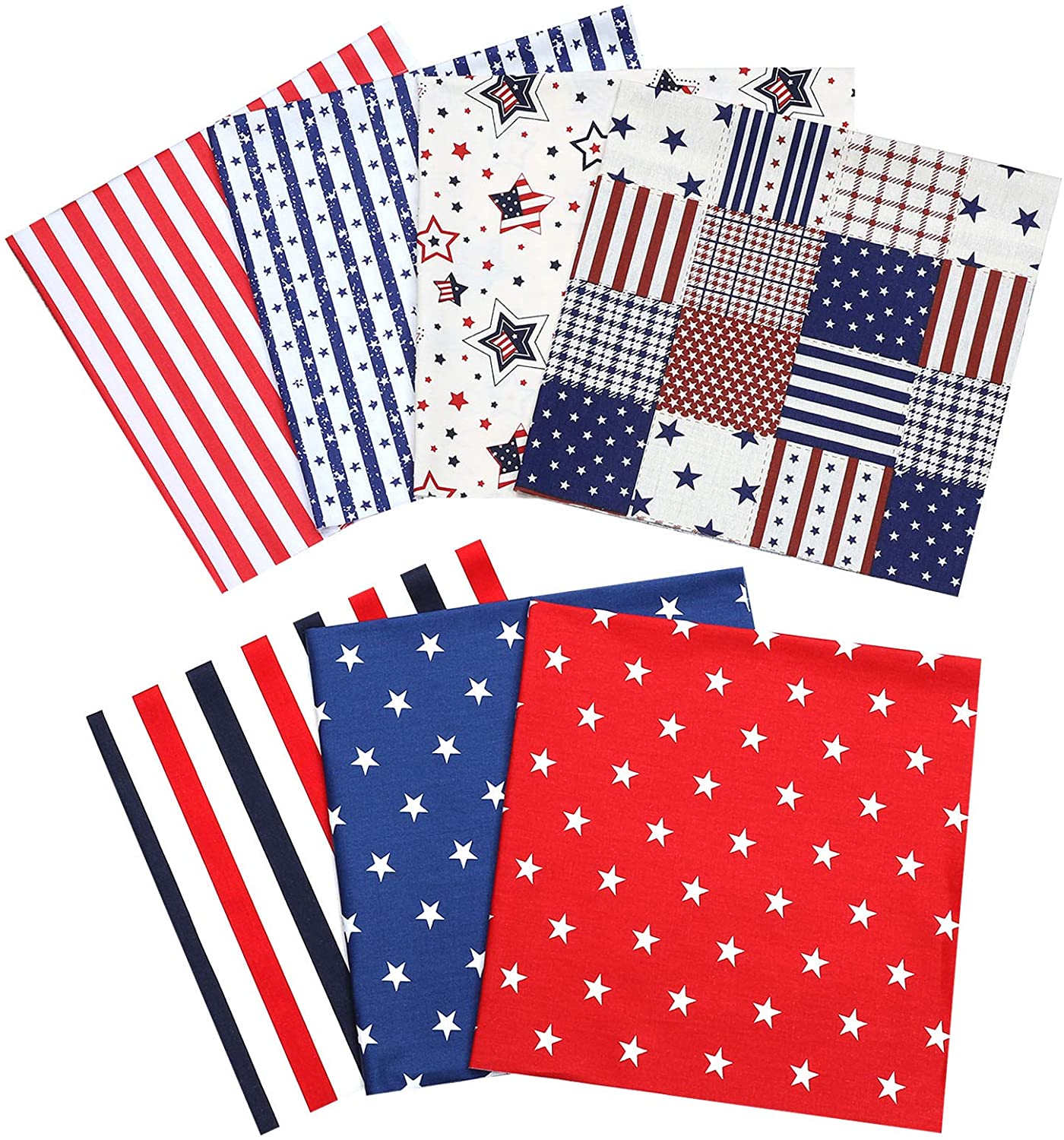 Flag Patchwork Fabrics 7Pcs