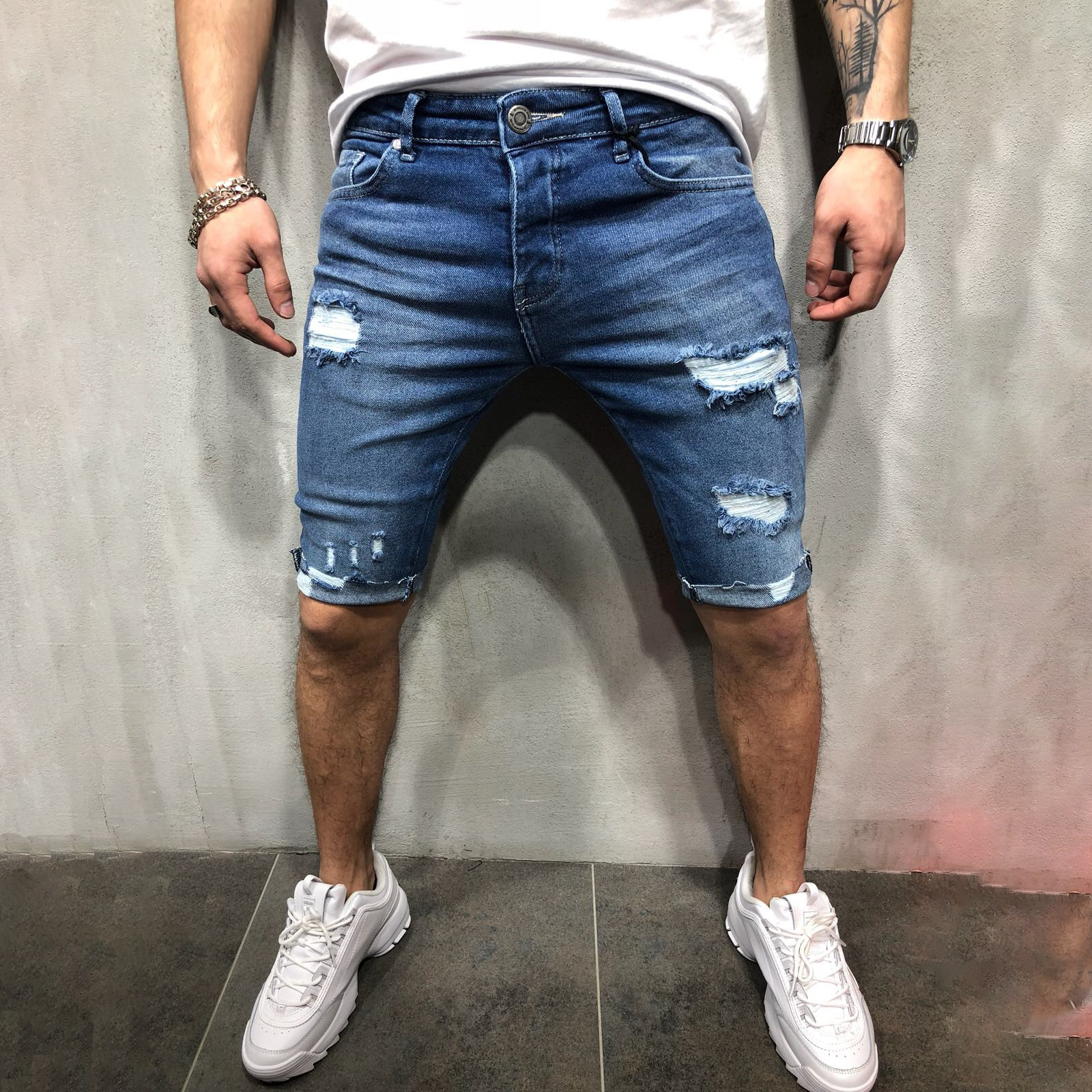 Men's slimfit denim shorts