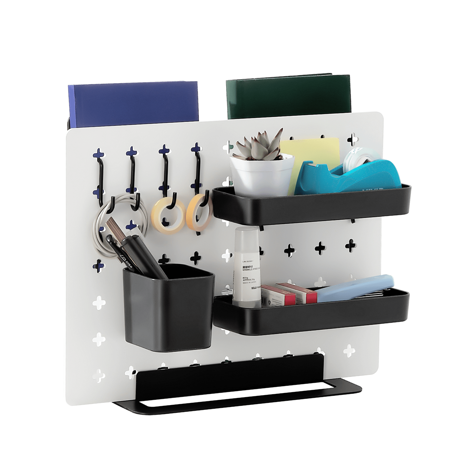 Keepo Desk Organization Hub, Standing Desk Organizer Set with Wooden