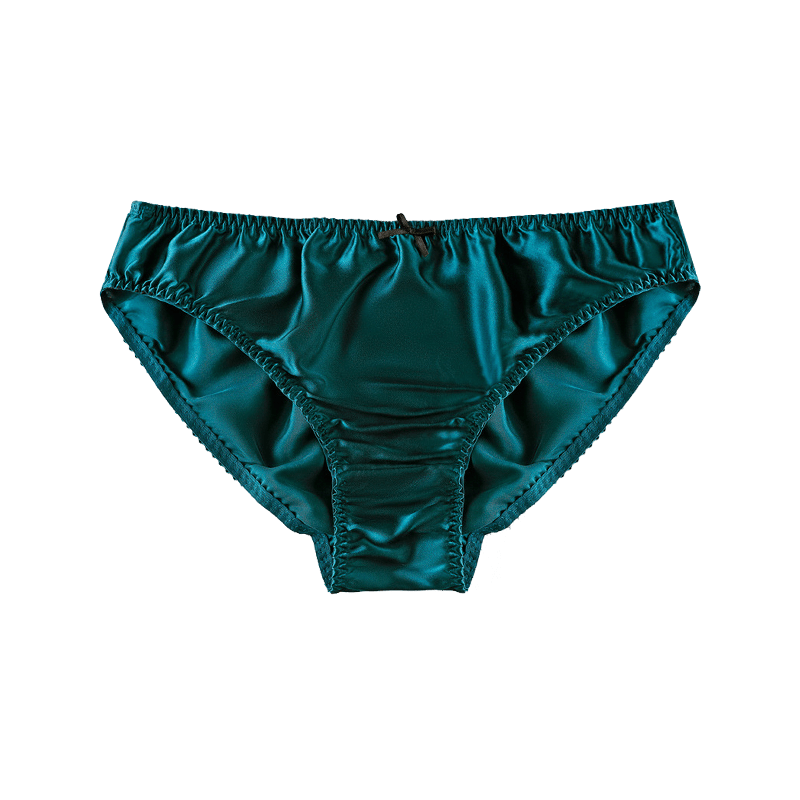 Realsilklife Simple Bowtie Decoration Silk Panties 5Pack