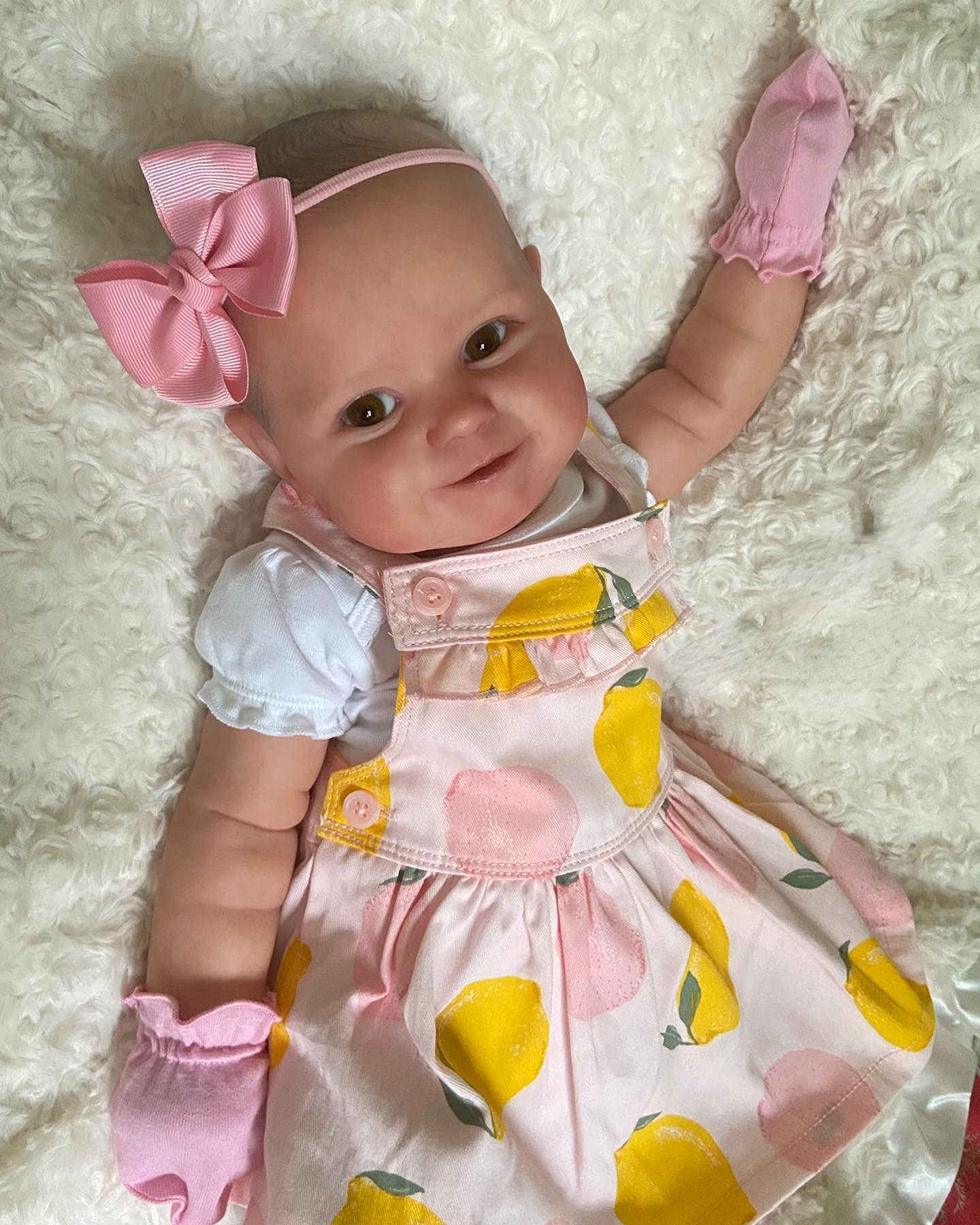 Brigitta Fully Squishy Baby Girl,Lifelike & Realistic Handmade Soft Silicone Baby Doll