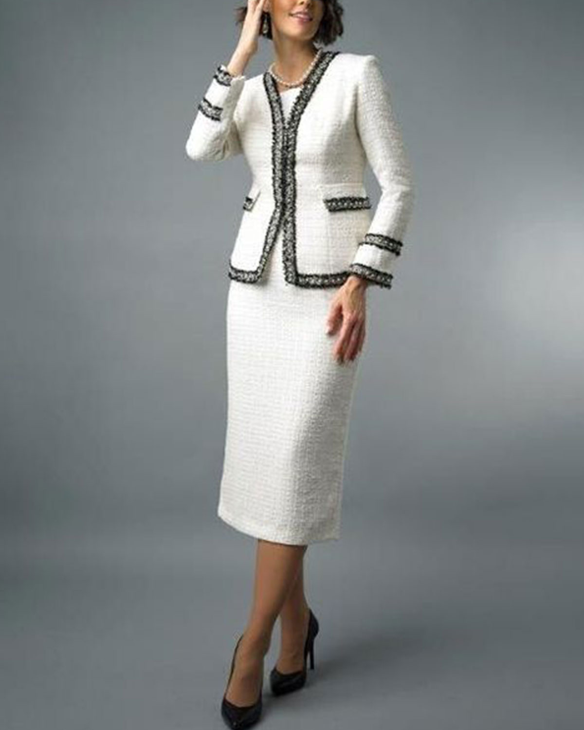 Vintage Tweed Jacket and Dress TwoPiece Set