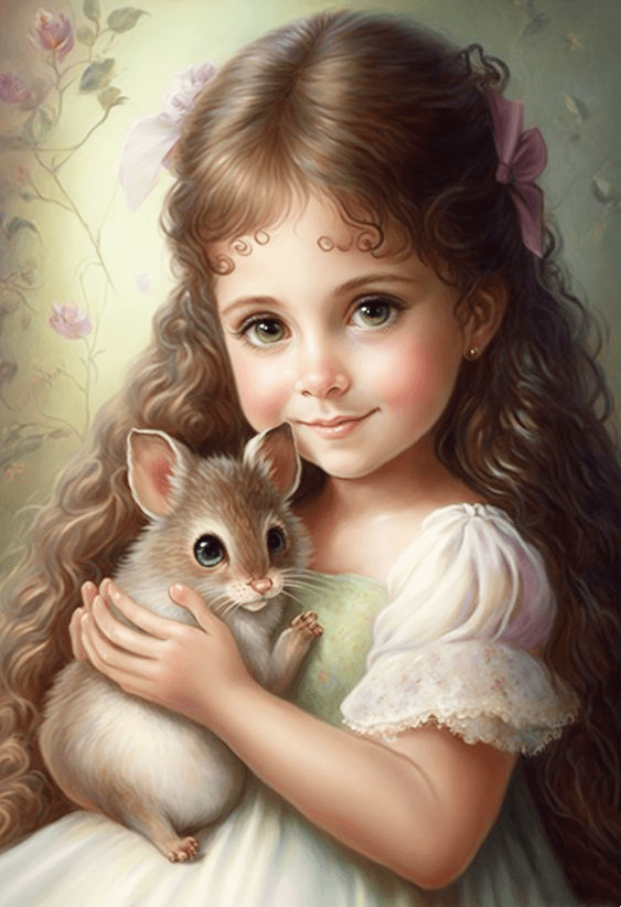 AB Diamond Painting Baby Girl