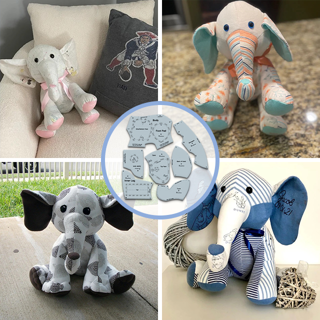 Huggable Elephant Pattern PDF Instant Download