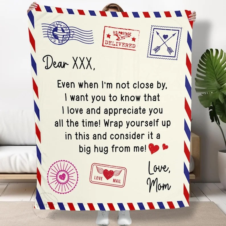 Daughter Gift Letter To My Daughter Airmail Blanket From Mom