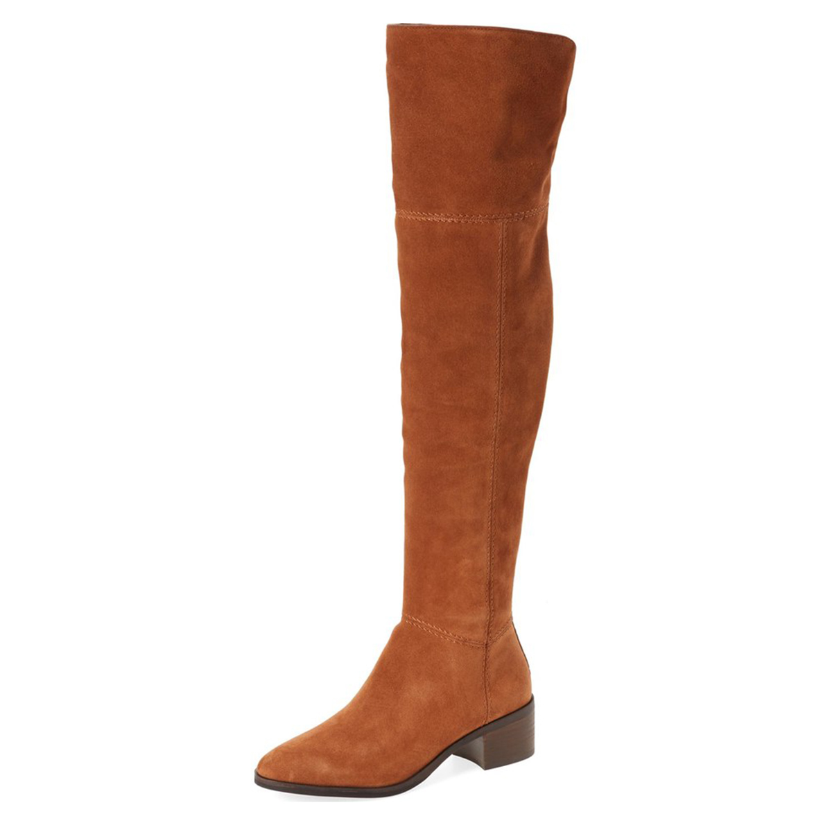 Tan Boots Suede Low Heel Fashion OvertheKnee Long BootsFSJshoes