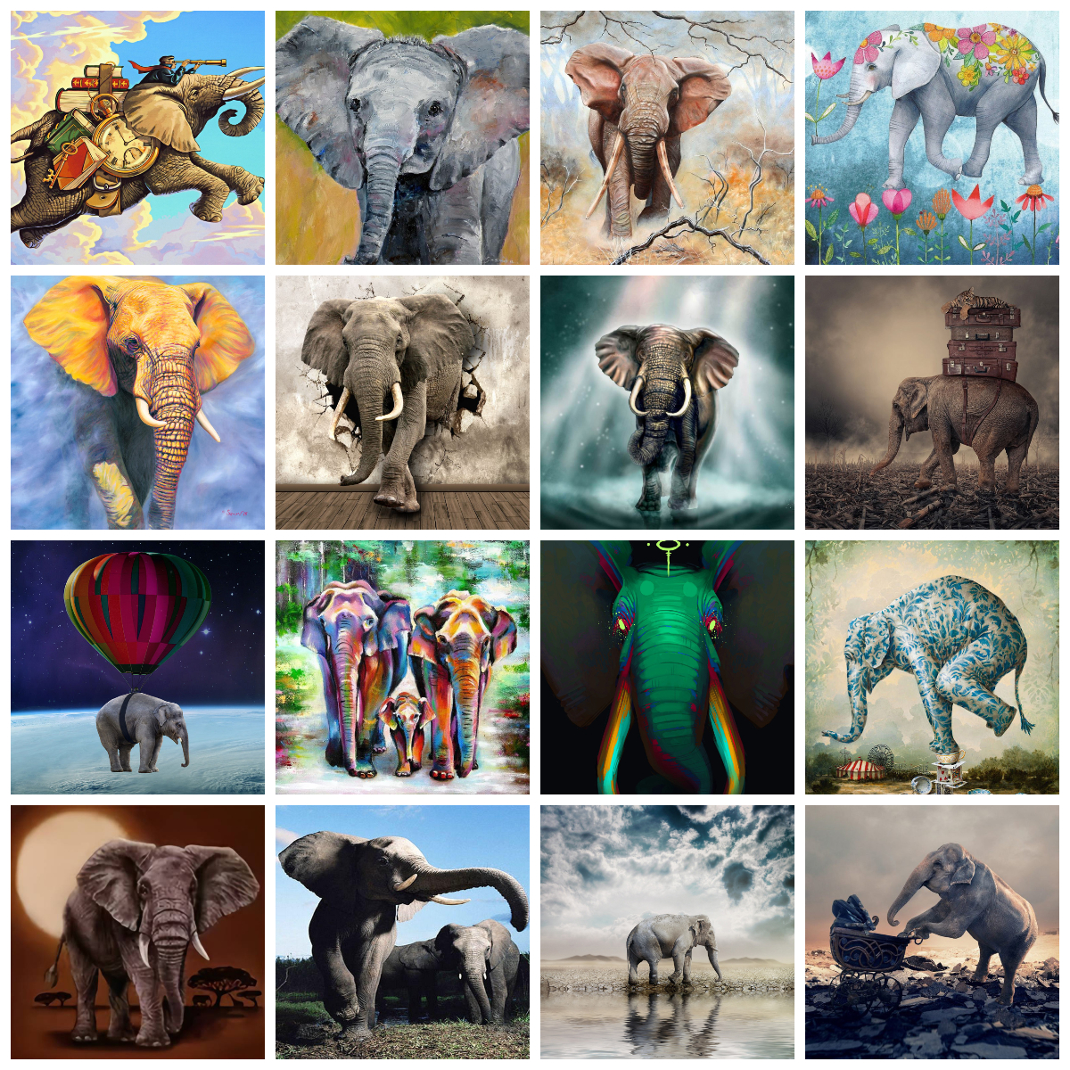 Uk.diamondpaintinggifts Diamond Painting Full Drill Elephant