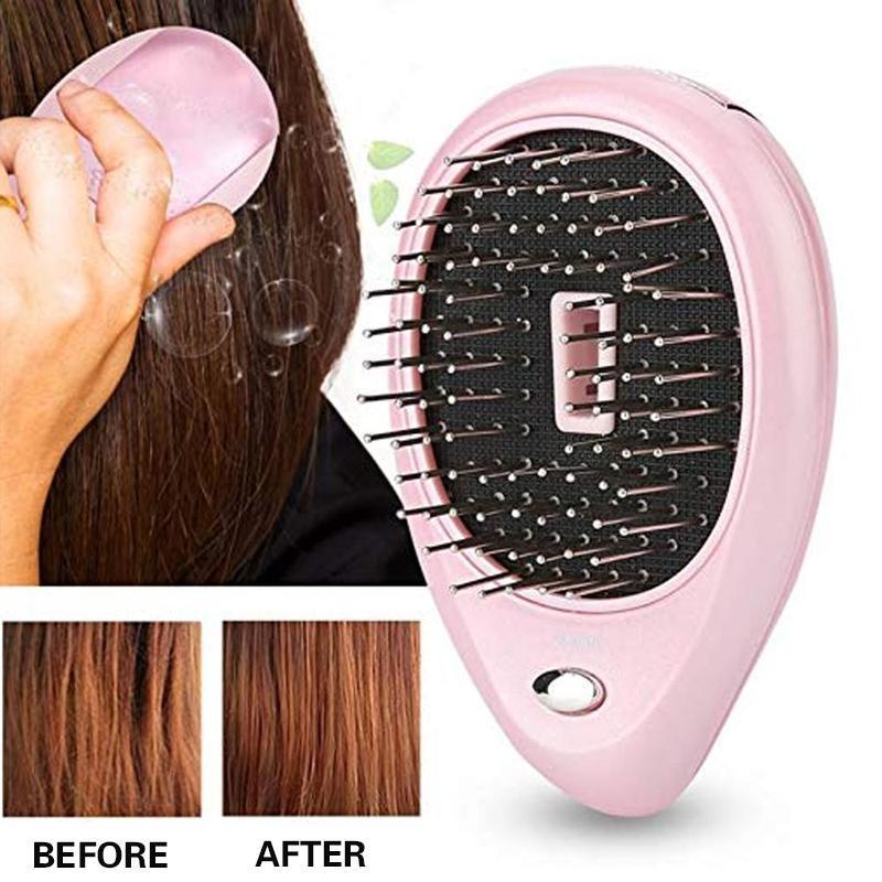 Antistatic portable negative ion comb