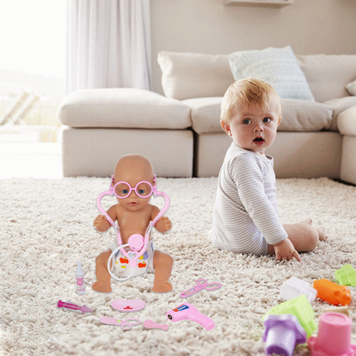 1418in baby dolls clothes and Magic Bottle Pretend Play Baby Feeding