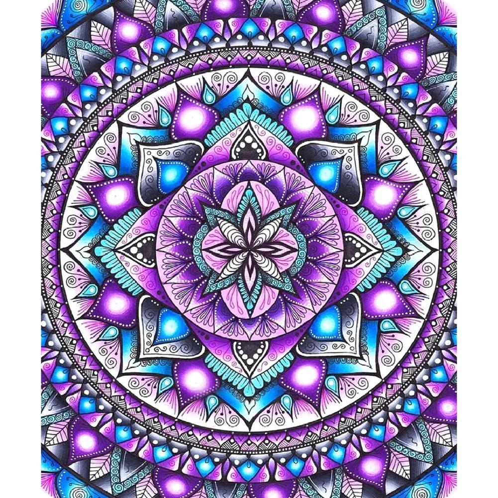 Diamond Painting5D Full Round Drill Purple Mandala