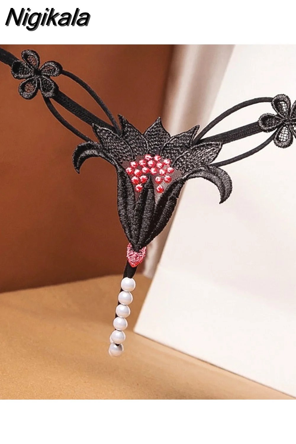 Nigikala Erotic Lingerie Sexy Panties Hollow Out G-string Women's