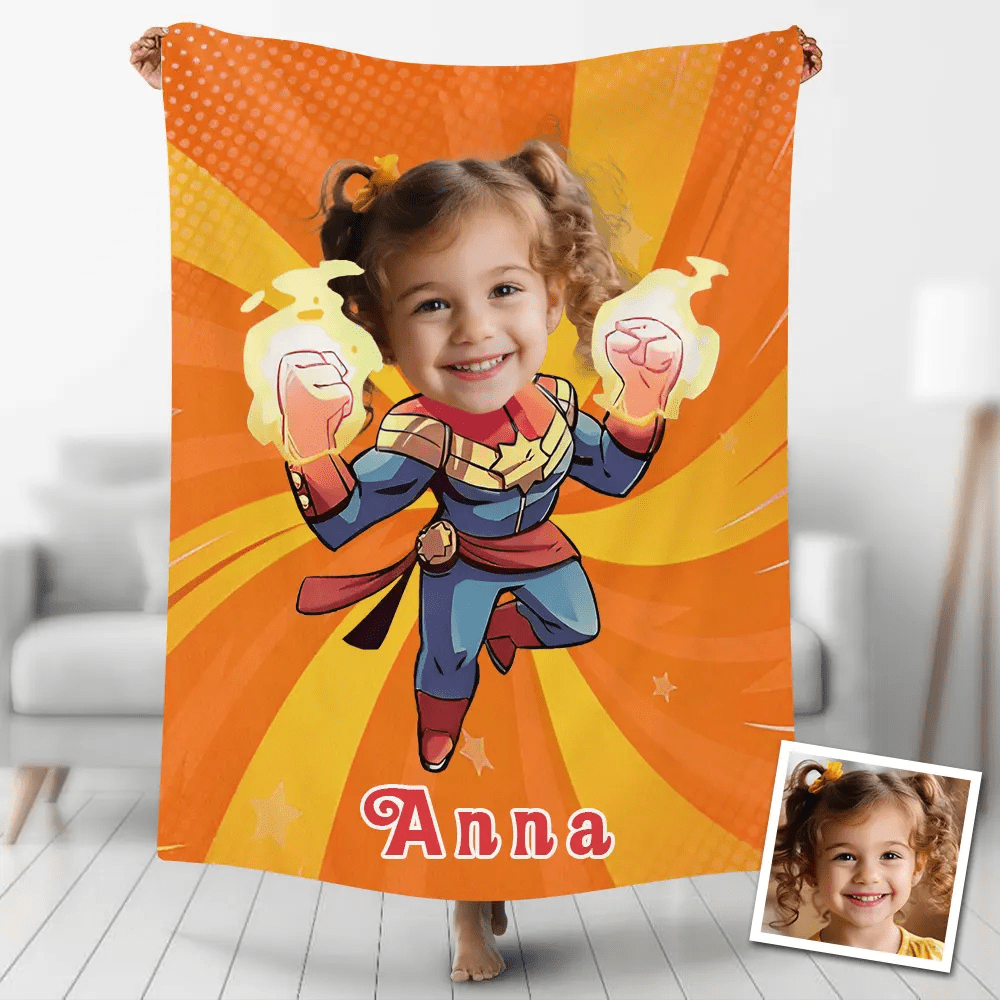Custom Blankets Personalized Captain Marvel Blankets