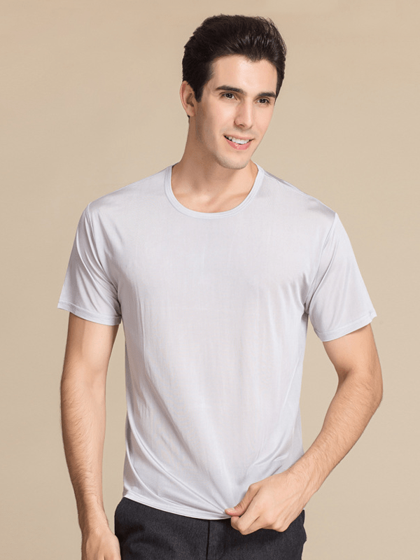 REAL SILK LIFE Men's Silk Tshirt